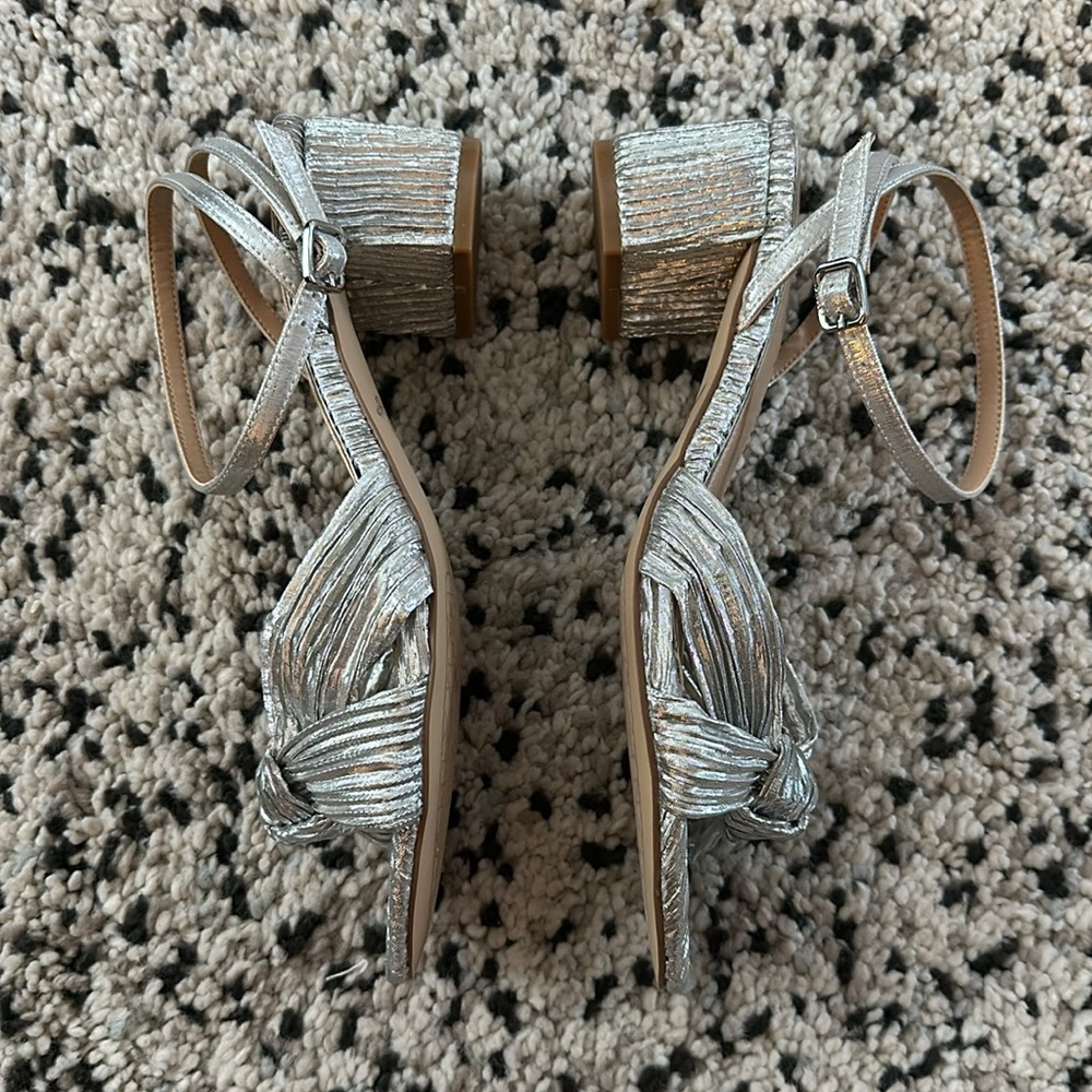 Silver Ankle Strap Heels - Picture 5 of 8